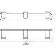 Percha de baño triple Medimex Practic Croquis 7