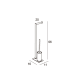 Portaescobillero auxiliar de pie Manillons Torrent Bassic Croquis 2