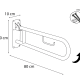 Barra abatible PMR Bruntec 108 Croquis 3