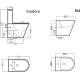 Pack inodoro + cisterna + bidé Bruntec Lisboa Croquis 10