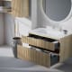Conjunto de mueble de baño madera maciza ranurada Bruntec Alpes 7 Detalle 2