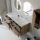 Conjunto de mueble de baño madera maciza palilleria Bruntec Alpes 7 Detalle 2