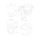 Pack Inodoro + Cisterna empotrada Unisan Sanindusa Look Croquis 14