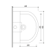 Lavabo con pedestal Manacor Strohm Teka Croquis 3