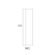 Columna de baño de Viso Bath Vision Croquis 1