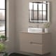 Mueble de baño con encimera piedra compactada mismo color Bruntec Lia colores Principal 5