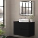 Mueble de baño con encimera piedra compactada mismo color Bruntec Lia colores Principal 2