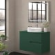 Mueble de baño con encimera piedra compactada mismo color Bruntec Lia colores Principal 7
