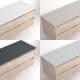 Mueble de baño con encimera piedra compactada mismo color Bruntec Lia colores Detalle 11