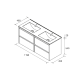 Conjunto mueble de baño Salgar Noja Croquis 14