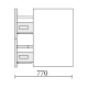 Mueble de baño con encimera de madera Salgar Renoir Croquis 8