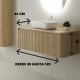 Mueble de baño con encimera de madera maciza Bruntec Baviera Croquis 5