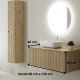 Mueble de baño con encimera de madera maciza Bruntec Baviera Croquis 6