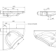 Lavabo suspendido Unisan New Wccare PMR Croquis 2