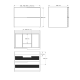 Muebles de baño con encimera de solid surface Bruntec Soho Croquis 11