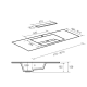 Lavabo encastrado Bruntec Miami Croquis 1