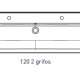 Lavabo encastrado para dos grifos de un seno 12 cm alto Visobath Lila Croquis 2