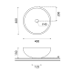 Lavabo sobre encimera Bathco New Lys Croquis 1