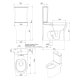 Inodoro completo Unisan Sanindusa Winner Confort PMR Croquis 8