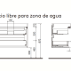 Mueble de baño con encimera de madera Salgar Attila Croquis 30