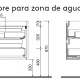 Mueble de baño con encimera de madera Salgar Attila Croquis 37