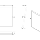 Espejo de baño inclinable ajustable Unisan New Wccare PMR Croquis 1