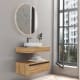 Conjunto mueble de baño con encimera de madera 12 cm de alta Inve Sensi Principal 0