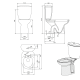 Pack inodoro + bidé Unisan Sanindusa Benissa Croquis 4