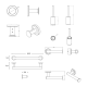 Conjunto de accesorios de baño Cosmic Architect S+ Croquis 6