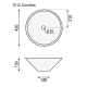 Lavabo sobre encimera Bruntec Comillas Croquis 2