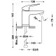 Grifo de lavabo Tres Base Plus Croquis 1