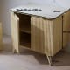 Mueble de baño con encimera de madera maciza con patas Bruntec Alpes 14 Croquis 4