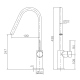 Grifo de cocina Kenia Imex Croquis 11