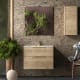 Conjunto mueble de baño fondo reducido 41cm Coycama Comet tirador dorado Principal 1