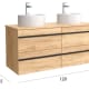 Conjunto mueble de baño con lavabo sobre encimera Salgar Born Detalle 3