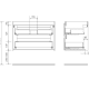 Conjunto mueble de baño con lavabo sobre encimera Salgar Born Croquis 8