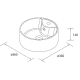 Conjunto mueble de baño con lavabo sobre encimera Salgar Born Croquis 6