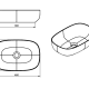 Lavabo sobre encimera Viso Artic Croquis 2