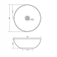 Lavabo sobre encimera Bathco Villarreal Croquis 2