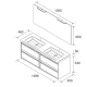 Conjunto mueble de baño Salgar Attila Croquis 11