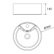 Conjunto mueble de baño Salgar Kira con lavabo sobre encimera Croquis 14