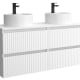 Conjunto mueble de baño Salgar Kira con lavabo sobre encimera Detalle 6