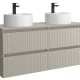 Conjunto mueble de baño Salgar Kira con lavabo sobre encimera Detalle 7
