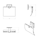 Portarrollos de baño Cosmic Square Duo Croquis 4
