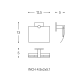 Portarrollos de baño Cosmic Square Duo Croquis 4