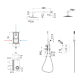 Conjunto de ducha empotrado Imex Bless Croquis 24