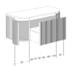 Mueble de baño madera maciza de fresno con encimera Solid Surface Bruntec Neo Curve Croquis 3