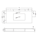 Lavabo encastrado Coycama Ambar Croquis 6