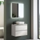 Mueble de baño fondo reducido 39 cm con encimera de madera Bruntec Roma Principal 2