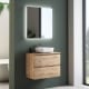 Mueble de baño fondo reducido 39 cm con encimera de madera Bruntec Roma Principal 3